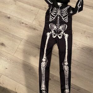 Kids Skeleton Halloween Costume - Black and White